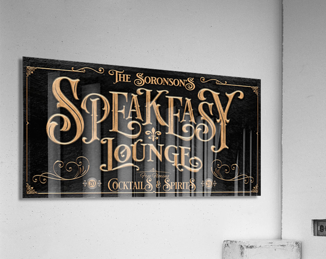 Speakeasy Bar Sign - Lounge Prohibition Decor – Tailor Made Rooms Home Decor