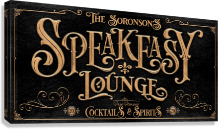 Speakeasy Bar Sign - Lounge Prohibition Decor – Tailor Made Rooms Home Decor