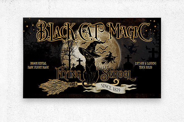 Halloween Wall Decor: Hocus Pocus & Black Cat Magic Sign – Tailor